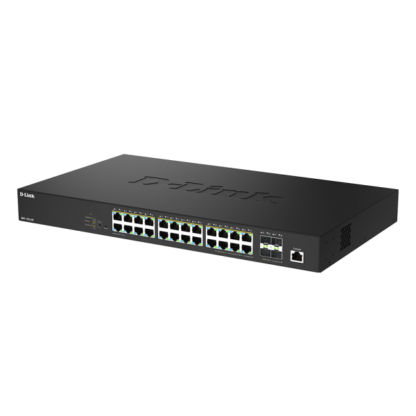D-Link DMS-1250-28P/B switch di rete Gestito L2+ 2.5G Ethernet [100/1000/2500] Supporto Power over Ethernet [PoE] Nero (D-Link DMS-1250-28P - Switch - L2+ - smart - 24 x 10/100/1000/2.5G [PoE++] + 4 x 10 Gigabit SFP+ - desktop - PoE++ [475 W] - for P...