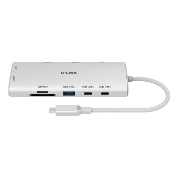 D-Link DUP-A01 hub di interfaccia USB 3.2 Gen 1 [3.1 Gen 1] Type-C 10000 Mbit/s Bianco (10-IN-1 USB-C HUB WITH DUAL 4K - HDMI PORTS)D-linkDUP-A01
