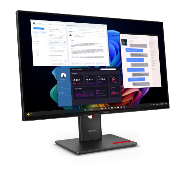 Lenovo ThinkVision T27UD-40 Monitor (Lenovo ThinkVision T27UD-40 - LED monitor - 27 - 3840 x 2160 4K @ 60 Hz - IPS - 350 cd/m - 1500:1 - HDR10 - 4 ms - HDMI, DisplayPort, USB-C - eclipse black)Lenovo019815672566064AFGAT2UK