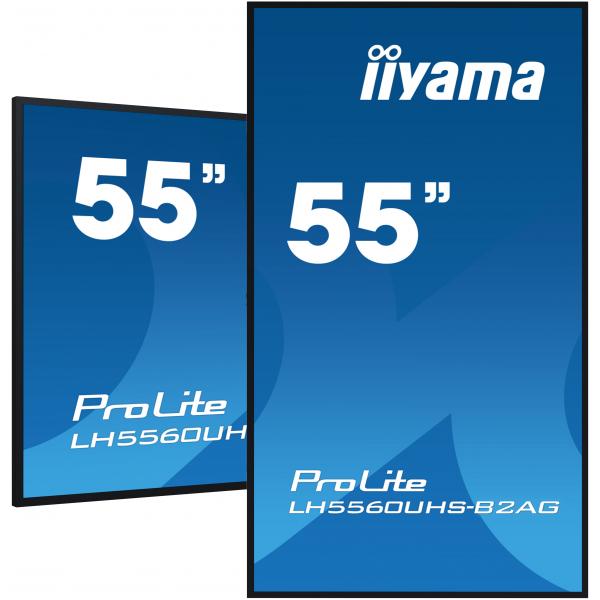 Iiyama LH5560UHS-B2AG visualizzatore di messaggi Pannello A digitale 138,7 cm [54.6] LED Wi-Fi 500 cd/m 4K Ultra HD Nero Processore integrato Android 11 24/7 (iiyama ProLite LH5560UHS-B2AG - 55 Categoria diagonale [54.6 visualizzabile] Display LCD re...