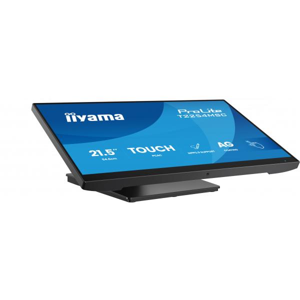 Iiyama T2254MSC-B2AG Monitor PC 54,6 cm [21.5] 1920 x 1080 Pixel Full HD LED Touch screen Nero (21.5 ProLite T2254MSC-B2AG Touch Monitor - 21.5 Optical Bonded PCAP 10pt Touch Monitor IPS Anti Glare coating active stylus support [MPP 2.0] edge-to-edge...