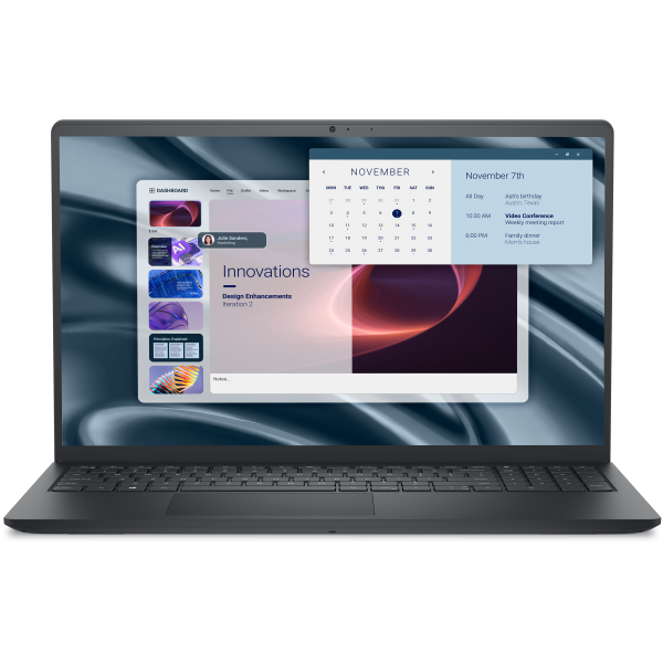 DELL Pro 15 Essential PV15255 AMD Ryzen 5 7520U Computer portatile 39,6 cm [15.6] Full HD 8 GB LPDDR5-SDRAM 512 GB SSD Wi-Fi 5 [802.11ac] Windows 11 Pro Inglese UK Nero (Dell Pro 15 Essential PV15255 - AI PC - AMD Ryzen 5 - 7520U / up to 4.3 GHz - Wi...