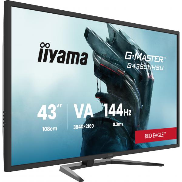 Iiyama G-MASTER G4380UHSU-B2 Monitor PC 108 cm [42.5] 3840 x 2160 Pixel 4K Ultra HD LED Nero (G4380UHSU-B2 42.5IN 3840X2160 - 0.3MS 16:9 4000:1 HDMI/DP/USB)Iiyama4948570125630G4380UHSU-B2