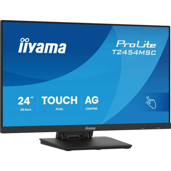 Iiyama ProLite T2454MSC-B3AG Monitor PC 60,5 cm [23.8] 1920 x 1080 Pixel Full HD LED Touch screen Multi utente Nero (iiyama ProLite T2454MSC-B3AG - LED monitor - 24 [23.8 viewable] - touchscreen - 1920 x 1080 Full HD [1080p] @ 83 Hz - IPS - 300 cd/m ...