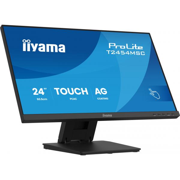 Iiyama ProLite T2454MSC-B3AG Monitor PC 60,5 cm [23.8] 1920 x 1080 Pixel Full HD LED Touch screen Multi utente Nero (iiyama ProLite T2454MSC-B3AG - LED monitor - 24 [23.8 viewable] - touchscreen - 1920 x 1080 Full HD [1080p] @ 83 Hz - IPS - 300 cd/m ...