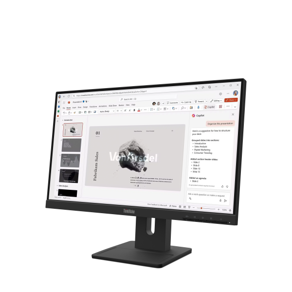 Lenovo ThinkVision E22-40 Monitor (Lenovo ThinkVision E22-40 - LED monitor - 1920 x 1080 Full HD [1080p] @ 100 Hz - IPS - 250 cd/m - 1300:1 - 4 ms - HDMI, VGA, DisplayPort - speakers - raven black)Lenovo019815843634264C9MAT6UK
