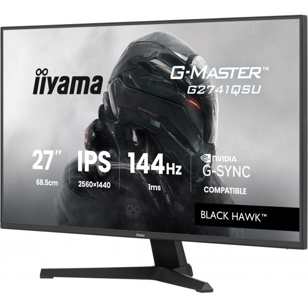 Iiyama G-MASTER G2741QSU-B1 Monitor PC 68,6 cm [27] 2560 x 1440 Pixel 4K Ultra HD QLED Nero (27IN G2741QSU-B1 144HZ QHD - GAMING DISPLAY 1MS [MPRT] IPS LC)Iiyama4948570126873G2741QSU-B1