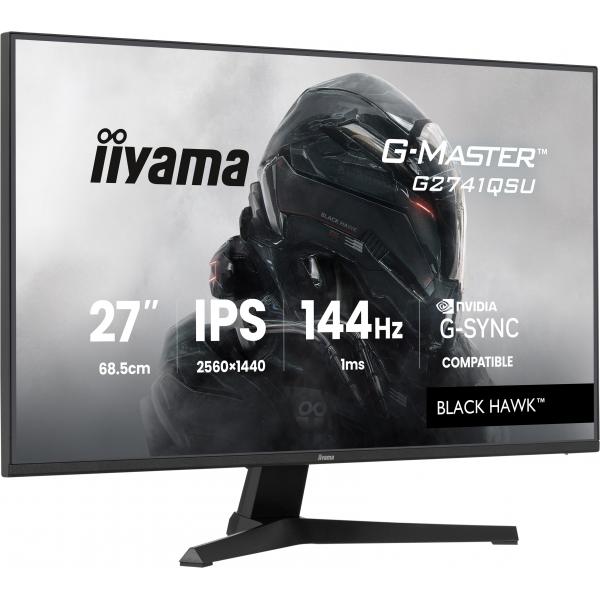 Iiyama G-MASTER G2741QSU-B1 Monitor PC 68,6 cm [27] 2560 x 1440 Pixel 4K Ultra HD QLED Nero (27IN G2741QSU-B1 144HZ QHD - GAMING DISPLAY 1MS [MPRT] IPS LC)Iiyama4948570126873G2741QSU-B1