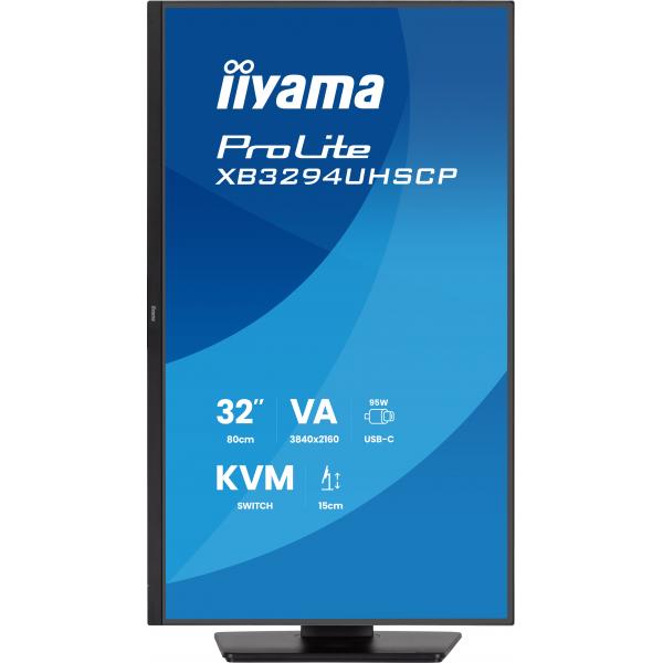 Iiyama ProLite XB3294UHSCP-B1 Monitor PC 80 cm [31.5] 3840 x 2160 Pixel 4K Ultra HD Nero (XB3294UHSCP-B132IN VA LCD USB-C - DOCK DISPLAY WITH 95W CHARGING 2)Iiyama4948570126279XB3294UHSCP-B1