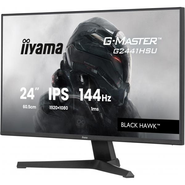 Iiyama G2441HSU-B1 Monitor PC 60,5 cm [23.8] 1920 x 1080 Pixel Full HD LED Nero (iiyama G-Master Black Hawk gaming monitor G2441HSU-B1 24 Black, IPS, Ultra Slim Bezel, Full HD, 144Hz, 1ms, FreeSync, HDMI, Display Port, USB Hub)Iiyama4948570126316G244...