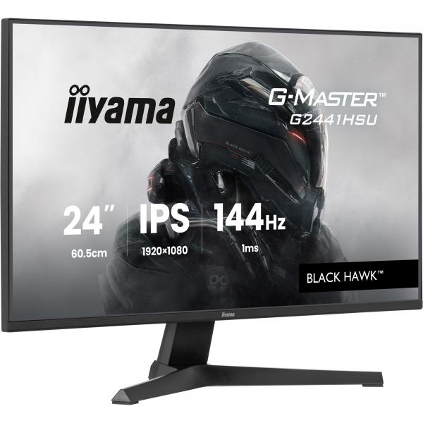 Iiyama G2441HSU-B1 Monitor PC 60,5 cm [23.8] 1920 x 1080 Pixel Full HD LED Nero (iiyama G-Master Black Hawk gaming monitor G2441HSU-B1 24 Black, IPS, Ultra Slim Bezel, Full HD, 144Hz, 1ms, FreeSync, HDMI, Display Port, USB Hub)Iiyama4948570126316G244...