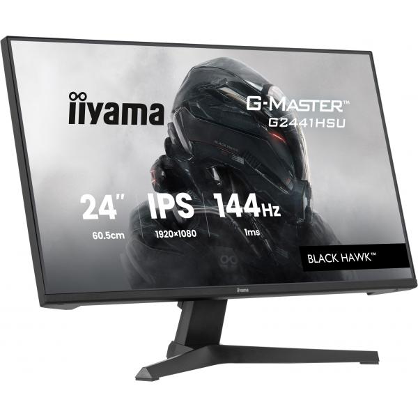 Iiyama G2441HSU-B1 Monitor PC 60,5 cm [23.8] 1920 x 1080 Pixel Full HD LED Nero (iiyama G-Master Black Hawk gaming monitor G2441HSU-B1 24 Black, IPS, Ultra Slim Bezel, Full HD, 144Hz, 1ms, FreeSync, HDMI, Display Port, USB Hub)Iiyama4948570126316G244...