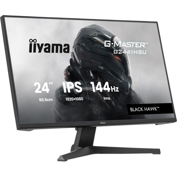 Iiyama G2441HSU-B1 Monitor PC 60,5 cm [23.8] 1920 x 1080 Pixel Full HD LED Nero (iiyama G-Master Black Hawk gaming monitor G2441HSU-B1 24 Black, IPS, Ultra Slim Bezel, Full HD, 144Hz, 1ms, FreeSync, HDMI, Display Port, USB Hub)Iiyama4948570126316G244...