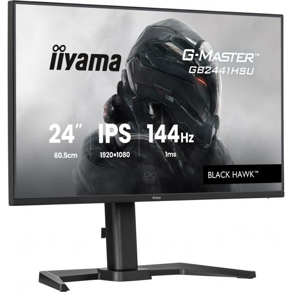 Iiyama G-MASTER GB2441HSU-B1 Monitor PC 60,5 cm [23.8] 1920 x 1080 Pixel Full HD LED Nero (24IN GB2441HSU-B1 144HZ HD - GAMING DISPLAY 1MS [MPRT] IPS LC)Iiyama4948570126323GB2441HSU-B1