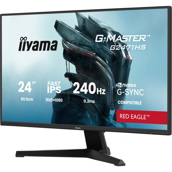 Iiyama G-MASTER G2471HS-B1 Monitor PC 60,5 cm [23.8] 1920 x 1080 Pixel Full HD Nero (iiyama G-MASTER G2471HS-B1 computer monitor 60.5 cm [23.8')Iiyama4948570126415G2471HS-B1