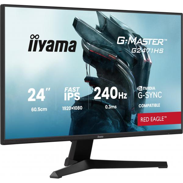 Iiyama G-MASTER G2471HS-B1 Monitor PC 60,5 cm [23.8] 1920 x 1080 Pixel Full HD Nero (iiyama G-MASTER G2471HS-B1 computer monitor 60.5 cm [23.8')Iiyama4948570126415G2471HS-B1