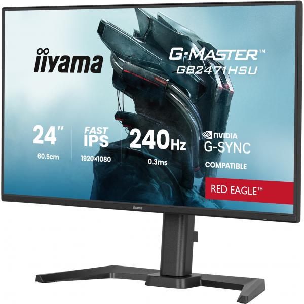 Iiyama G-MASTER GB2471HSU-B1 Monitor PC 60,5 cm [23.8] 1920 x 1080 Pixel Full HD Nero (iiyama G-MASTER GB2471HSU-B1 computer monitor 60.5 cm [23.)Iiyama4948570126354GB2471HSU-B1