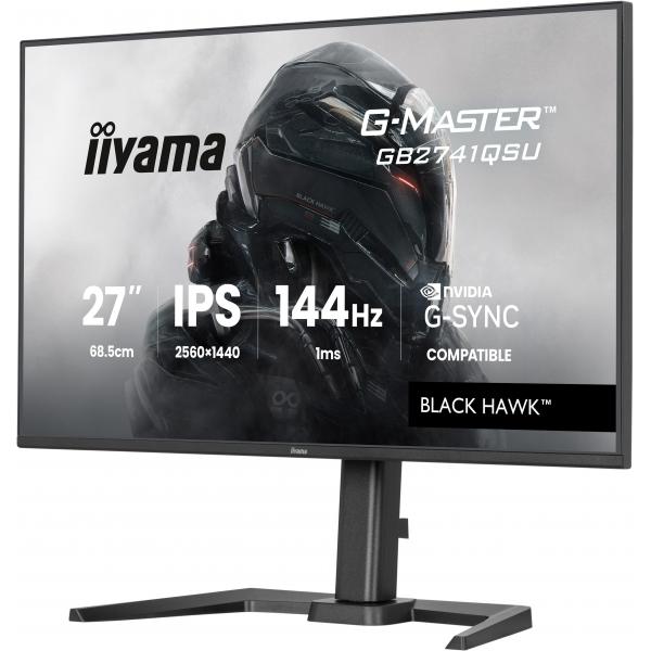 Iiyama G-MASTER GB2741QSU-B1 Monitor PC 68,6 cm [27] 2560 x 1440 Pixel 4K Ultra HD LED Nero (27 G-Master GB2741QSU-B1 Gaming Monitor - 27 Black QHD IPS Gaming Monitor 1x HDMI 144Hz 1ms)Iiyama4948570127450GB2741QSU-B1
