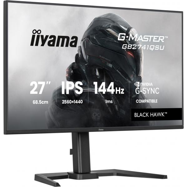 Iiyama G-MASTER GB2741QSU-B1 Monitor PC 68,6 cm [27] 2560 x 1440 Pixel 4K Ultra HD LED Nero (27 G-Master GB2741QSU-B1 Gaming Monitor - 27 Black QHD IPS Gaming Monitor 1x HDMI 144Hz 1ms)Iiyama4948570127450GB2741QSU-B1