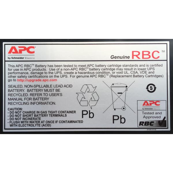 APC APCRBC133 batteria UPS Acido piombo [VRLA] (Battery Cartridge - **New Retail** - Warranty: 12M)Apc0731304291282RBC133