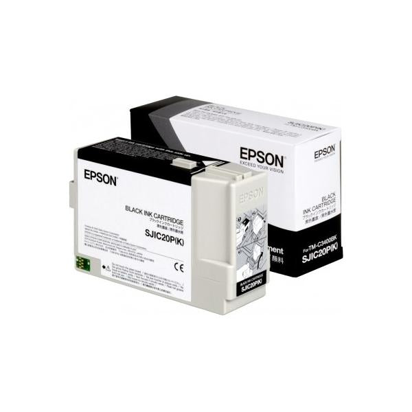 Epson SJIC20P[K] - Ink cartridge for TM-C3400BK [Black] (SJIC20P[K] BLACK INK CARTRIDGE - OR TM-C3400BK)EpsonC33S020490