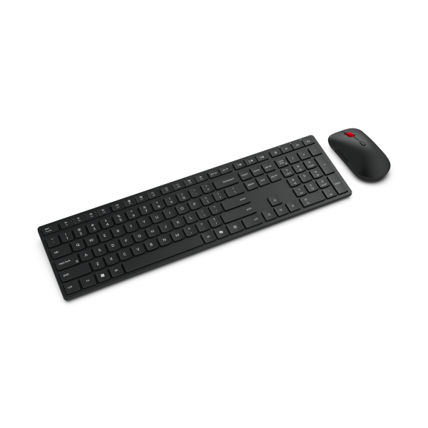 Lenovo 4X31S04847 tastiera Mouse incluso Casa/ufficio RF senza fili + Bluetooth Inglese UK Nero (Lenovo Multi-Mode Pro Combo 6000 - Keyboard and mouse set - wireless - 2.4 GHz, Bluetooth 5.3 - QWERTY - UK - eclipse black - brown box) - Versione UKLen...