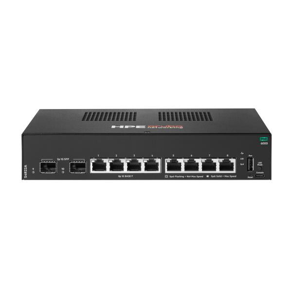 HPE Aruba Networking Networking CX6000 8p 10M/100M/1G 2p SFP 1G Switch (ANW 6000 8G 2F SW-STOCK - .)HpeS4R22A