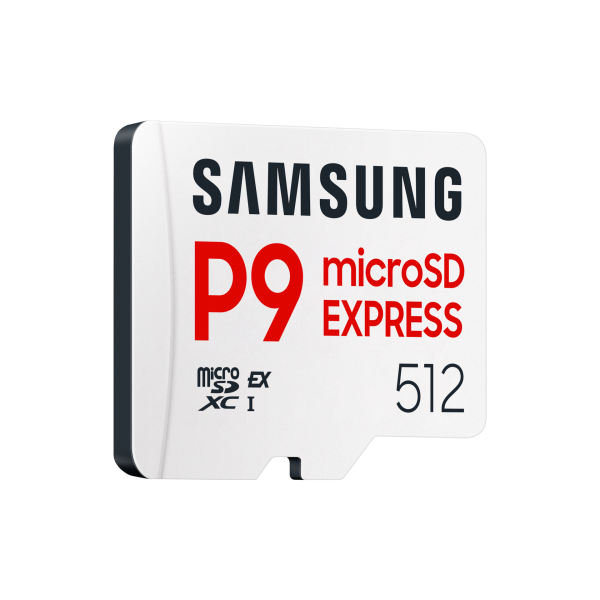 Samsung P9 Express microSD Memory Card 512 GB (Samsung P9 Express MB-MK512T - Flash memory card - 512 GB - A1 / Video Class V30 / UHS-I U3 - microSDXC Express)SamsungMB-MK512T/WW