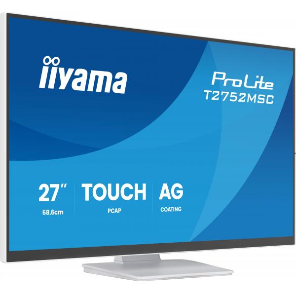 Iiyama ProLite T2752MSC-W1AG Monitor PC 68,6 cm [27] 1920 x 1080 Pixel Full HD LCD Touch screen Bianco (iiyama ProLite T2752MSC-W1AG computer monitor 68.6 cm [27')Iiyama4948570127214T2752MSC-W1AG