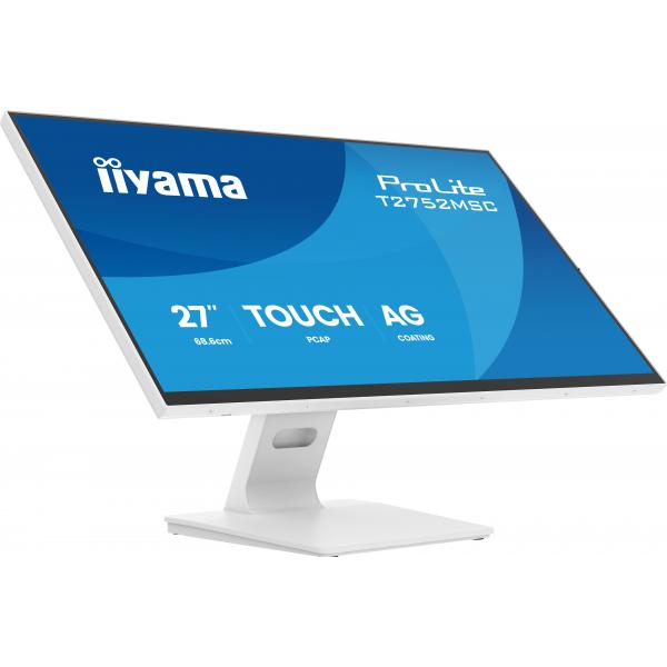 Iiyama ProLite T2752MSC-W1AG Monitor PC 68,6 cm [27] 1920 x 1080 Pixel Full HD LCD Touch screen Bianco (iiyama ProLite T2752MSC-W1AG computer monitor 68.6 cm [27')Iiyama4948570127214T2752MSC-W1AG