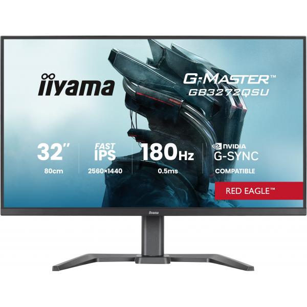 Iiyama G-MASTER GB3272QSU-B1 Monitor PC 80 cm [31.5] 2560 x 1440 Pixel Quad HD LED Nero (iiyama G-Master Red Eagle gaming monitor GB3272QSU-B1 32 Black, 2560 x 1440, 0.5ms, 180hz, Nvidia G-Sync, HDMI, DisplayPort, Height Adjustable, PIP and PBP)Iiyam...