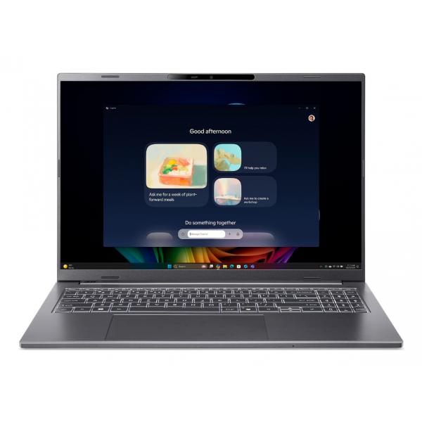 Acer Aspire 16 AI A16-52M-50M6 Intel Core Ultra 5 226V Computer portatile 40,6 cm [16] 2K 16 GB LPDDR5x-SDRAM 512 GB SSD Wi-Fi 7 [802.11be] Windows 11 Home Grigio (Acer Aspire 16 AI A16-52M-50M6 Intel Core Ultra 5 226V 16GB RAM 512GB SSD 16 Windows 1...