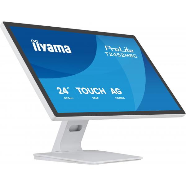 Iiyama ProLite T2452MSC-W1AG Monitor PC 61 cm [24] 1920 x 1080 Pixel Full HD LED Touch screen Bianco (iiyama ProLite T2452MSC-W1AG - LED monitor - 24 [23.8 viewable] - touchscreen - 1920 x 1080 Full HD [1080p] - IPS - 400 cd/m - 1000:1 - 5 ms - HDMI,...
