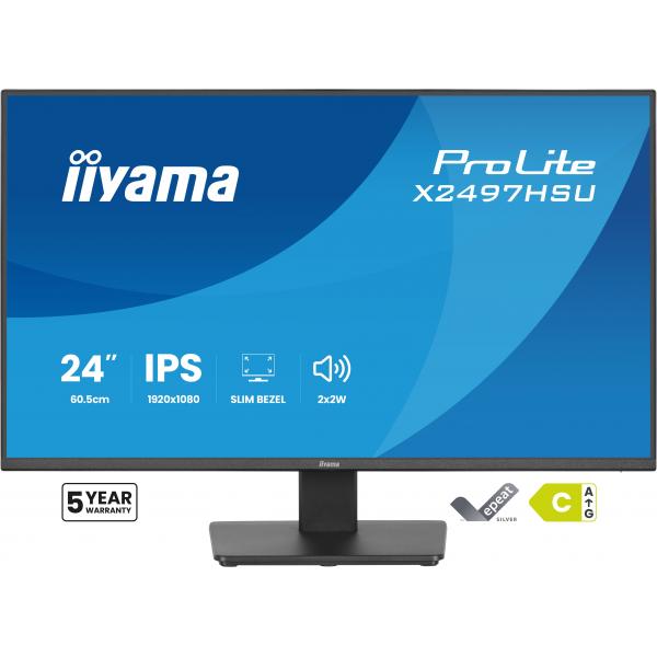 Iiyama ProLite X2497HSU-B1 Monitor PC 60,5 cm [23.8] 1920 x 1080 Pixel Full HD LED Nero (iiyama X2497HSU-B1 24' Monitor)Iiyama4948570125814X2497HSU-B1