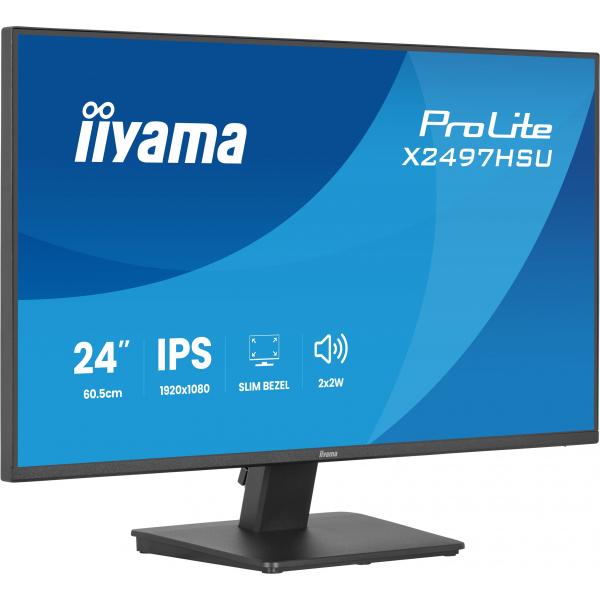 Iiyama ProLite X2497HSU-B1 Monitor PC 60,5 cm [23.8] 1920 x 1080 Pixel Full HD LED Nero (iiyama X2497HSU-B1 24' Monitor)Iiyama4948570125814X2497HSU-B1