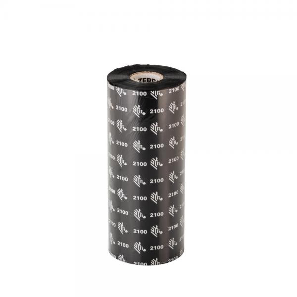 Zebra 2100 Wax nastro termico 600 m Nero (WAX RIBBON 156MMX600M 2100 HIGH - PERFORMANCE WAX 25MM CORE 10/BOX)Zebra02100BK15660