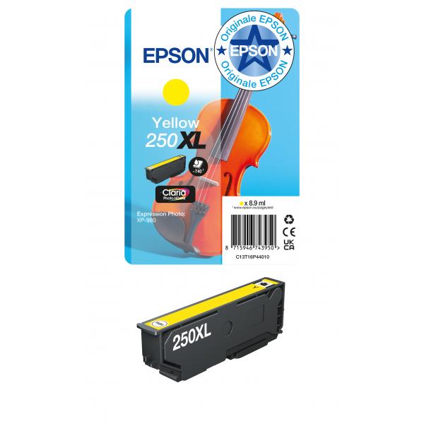 Epson Inchiostro giallo 250XL Claria Photo HD Violino in confezione singola (SINGLEPACK YELLOW 250XL INK)Epson8715946743950C13T16P44010