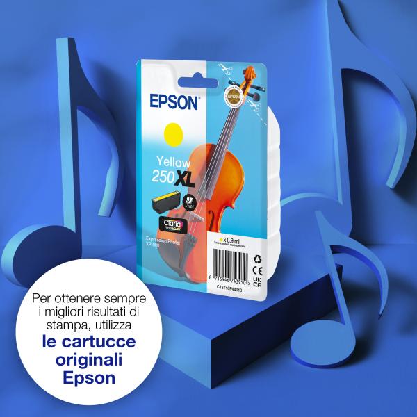 Epson Inchiostro giallo 250XL Claria Photo HD Violino in confezione singola (SINGLEPACK YELLOW 250XL INK)Epson8715946743950C13T16P44010