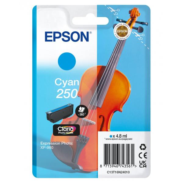Epson Inchiostro ciano Claria Photo HD 250 Violino in confezione singola (SINGLEPACK CYAN 250 INK)Epson8715946743561C13T16N24010