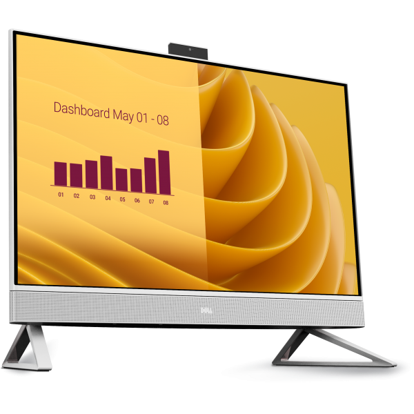 DELL EC27250 Intel Core 5 120U 68,6 cm [27] 1920 x 1080 Pixel PC All-in-one 16 GB DDR5-SDRAM 512 GB SSD Windows 11 Pro Wi-Fi 6E [802.11ax] Bianco (Dell 27 All-in-One EC27250 - AI PC - All-in-one Core 5 120U / fino a 5 GHz - RAM 16 GB - SSD 512 GB - N...