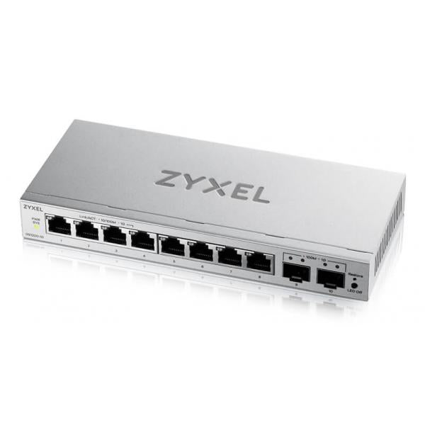 Zyxel GS1200-10v3 Gestito L2 Gigabit Ethernet [10/100/1000] Desktop Grigio (Zyxel GS1200v3 Series GS1200-10v3 - Switch - gestito - 8 x 10/100/1000 + 2 x Gigabit SFP - desktop)ZyxelGS1200-10V3-EU0101F