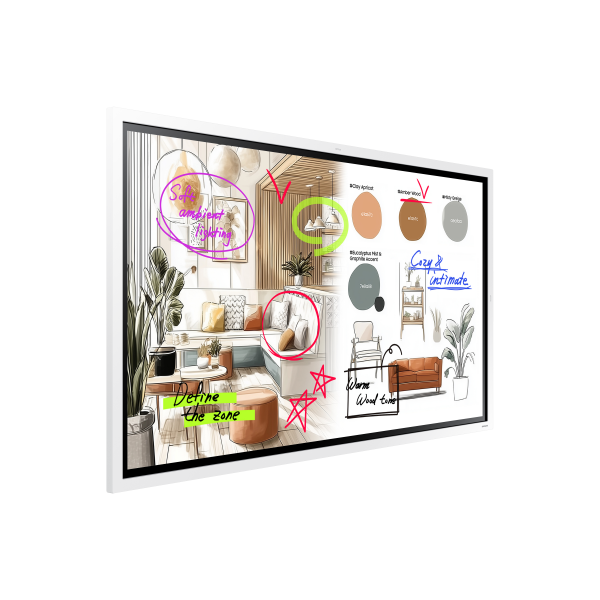 Samsung WM55FX lavagna interattiva 139,7 cm [55] 3840 x 2160 Pixel Touch screen Grigio, Bianco HDMI (Samsung Flip WM55FX - 55 Categoria diagonale WMFX Series Display LCD retroilluminato a LED - istruzione/imprenditoria - con lavagna interattiva integ...