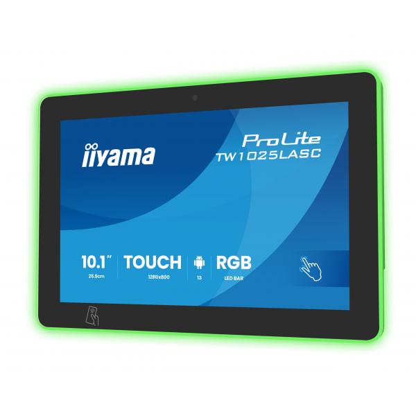 Iiyama ProLite TW1025LASC-B3PNR Monitor PC 25,6 cm [10.1] 1280 x 800 Pixel WXGA LED Touch screen Multi utente Nero (10.1 TW1025LASC-B3PNR Monitor - 10.1 Black IPS Touch Monitor 1280 x 800 24/7)Iiyama4948570127146TW1025LASC-B3PNR