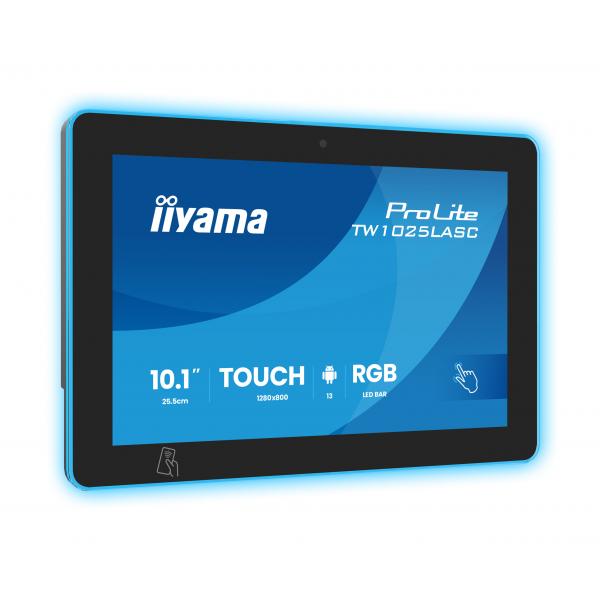Iiyama ProLite TW1025LASC-B3PNR Monitor PC 25,6 cm [10.1] 1280 x 800 Pixel WXGA LED Touch screen Multi utente Nero (10.1 TW1025LASC-B3PNR Monitor - 10.1 Black IPS Touch Monitor 1280 x 800 24/7)Iiyama4948570127146TW1025LASC-B3PNR