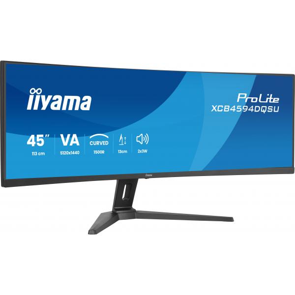 Iiyama ProLite XCB4594DQSU-B1 Monitor PC 113 cm [44.5] 5120 x 1440 Pixel Dual QHD LED Nero (iiyama XCB4594DQSU-B1 computer monitor 111.8 cm [44'] 5120)Iiyama4948570126293XCB4594DQSU-B1
