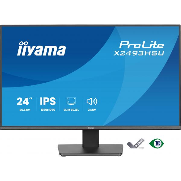 Iiyama ProLite X2493HSU-B1 Monitor PC 60,5 cm [23.8] 1920 x 1080 Pixel Full HD LED Nero (23.8IN ULTRA THIN IPS PANEL - 1920X1080 120HZ 1MS 350 CD/M 150)IiyamaX2493HSU-B1