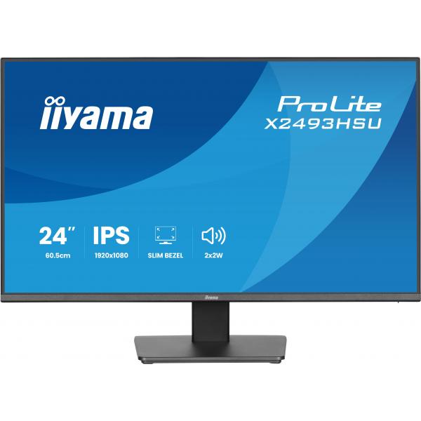 Iiyama ProLite X2493HSU-B1 Monitor PC 60,5 cm [23.8] 1920 x 1080 Pixel Full HD LED Nero (23.8IN ULTRA THIN IPS PANEL - 1920X1080 120HZ 1MS 350 CD/M 150)IiyamaX2493HSU-B1