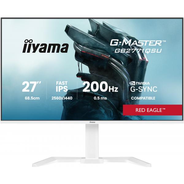Iiyama G-MASTER GB2771QSU-W1 Monitor PC 68,6 cm [27] 2560 x 1440 Pixel Wide Quad HD LCD Bianco (iiyama GB2771QSU-W1 27' monitor)Iiyama4948570126521GB2771QSU-W1