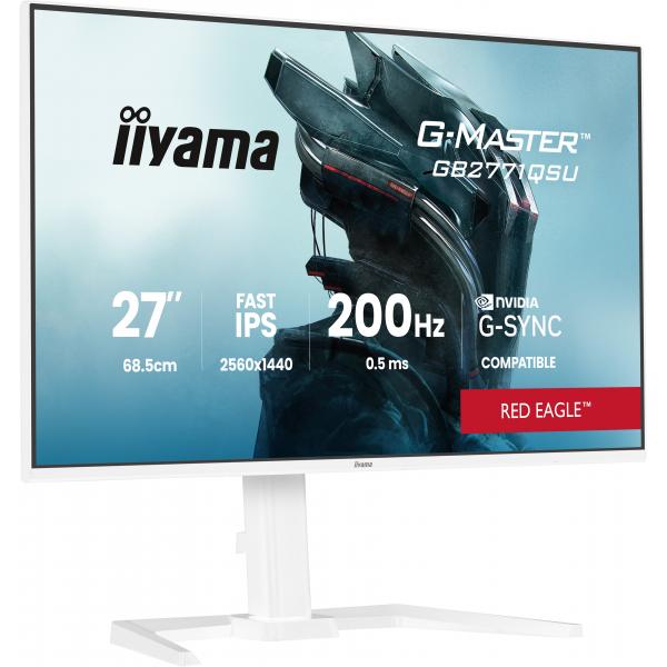 Iiyama G-MASTER GB2771QSU-W1 Monitor PC 68,6 cm [27] 2560 x 1440 Pixel Wide Quad HD LCD Bianco (iiyama GB2771QSU-W1 27' monitor)Iiyama4948570126521GB2771QSU-W1