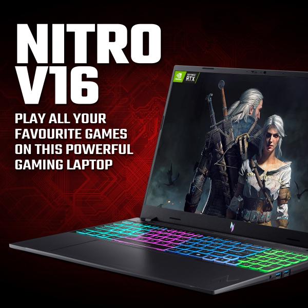 Acer Nitro V 16 V 16IN C7 16GB 512GB 5060 BLK Intel Core 7 240H Computer portatile 40,6 cm [16] WUXGA DDR5-SDRAM SSD NVIDIA GeForce RTX 5060 Wi-Fi 6 [802.11ax] Windows 11 Home Nero QWERTY Inglese UK (Acer Nitro V 16 ANV16-I31 ANV16-I31-789D 40.6 cm [...